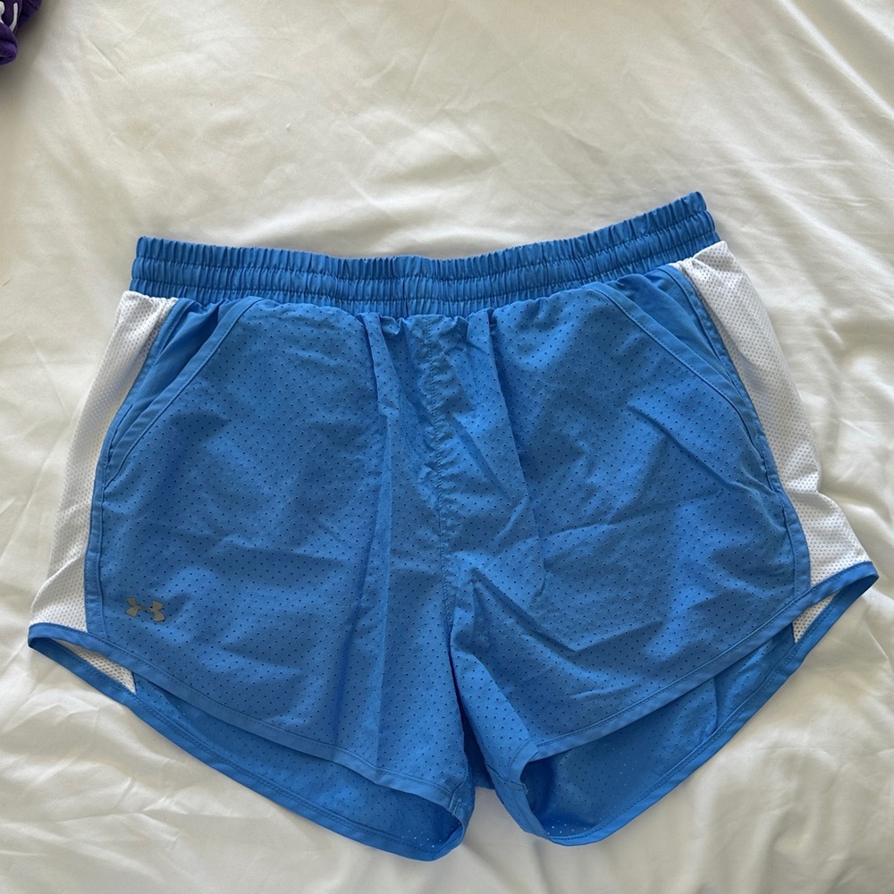 Under Armour Blue and White Mesh Shorts